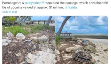 Caminaba por los Cayos de Florida y encontró un “paquete sospechoso” con un cargamento valuado en US$1 millón