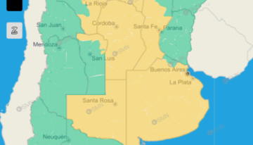 Alerta amarilla por vientos fuertes en Buenos Aires y otras siete provincias