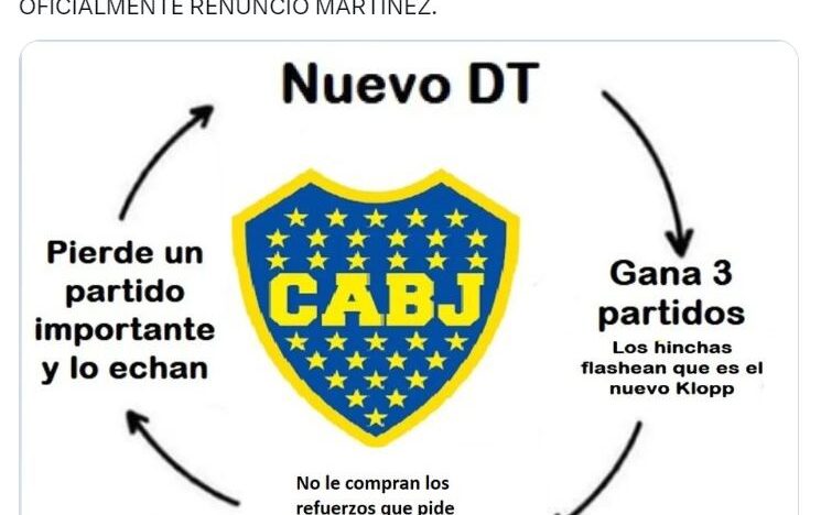 Los memes sobre la renuncia de Diego Martínez como entrenador de Boca