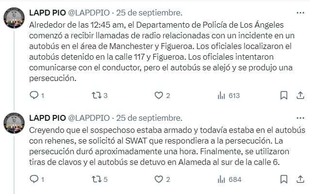 Ola de violencia en el transporte público de Los Ángeles: al menos cinco homicidios y dos secuestros de autobuses en seis meses