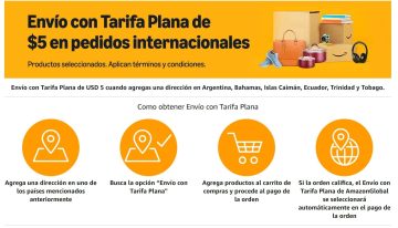 Amazon lanzó una tarifa plana para los envíos a la Argentina: qué se puede comprar y cómo conviene pagar