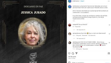 Murió Jessica Jurado, actriz de La usurpadora