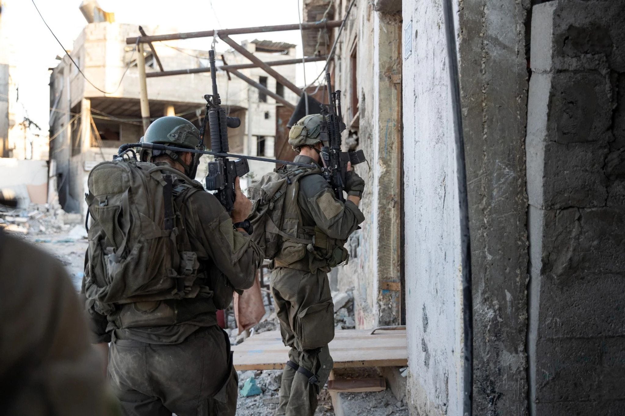 Militares israelíes en la Franja de Gaza.