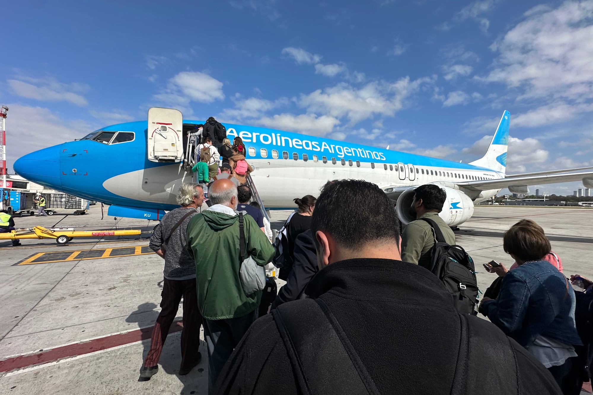 Aerolíneas Argentinas, vuelo Aeroparque Santiago, Chile