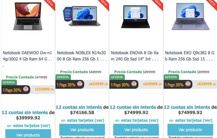 Supermercados ofrecen descuentos en notebooks: las ofertas disponibles