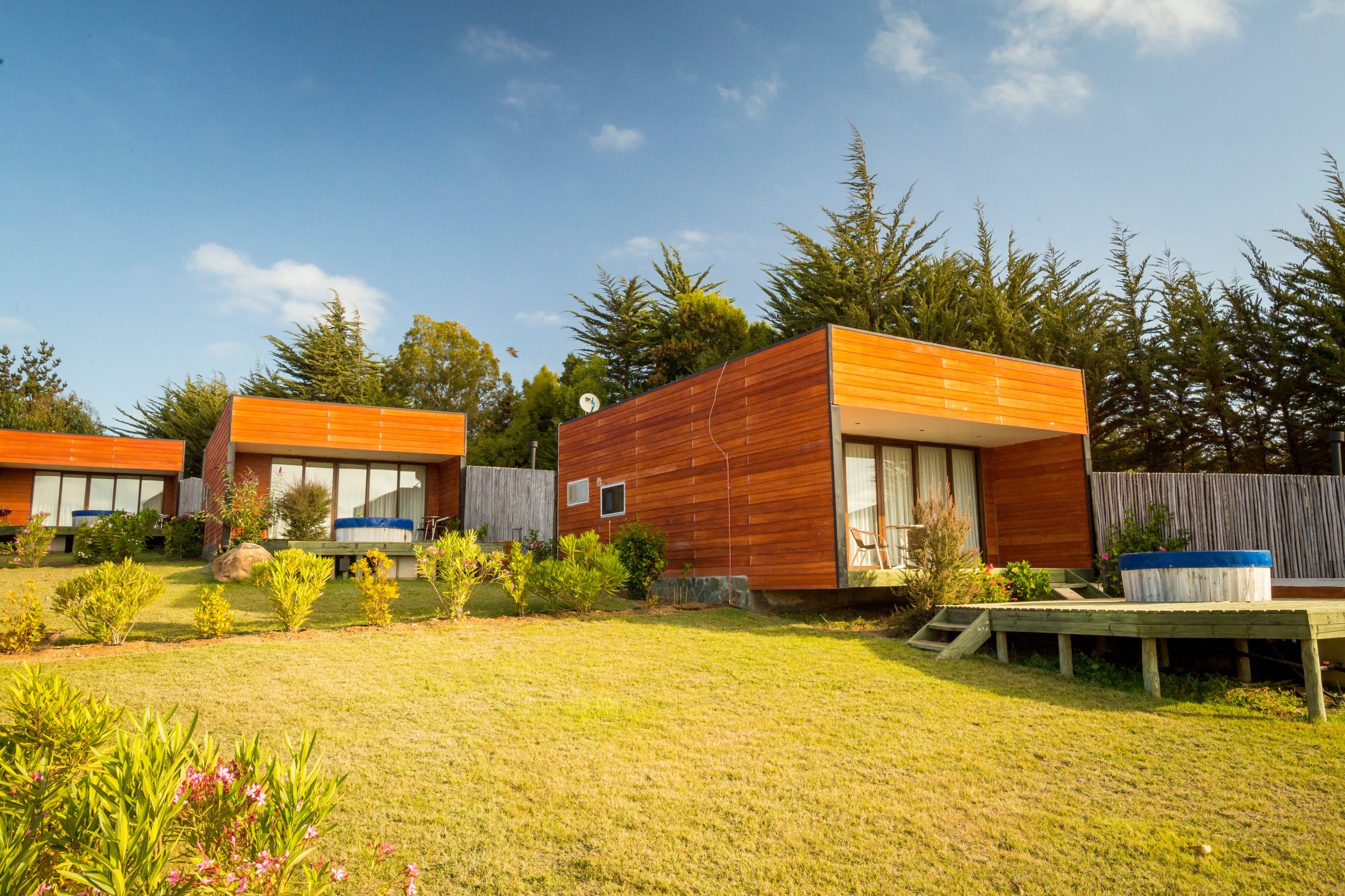 Una de las cabañas premium de Ruka Lobos, en Punta de Lobos.