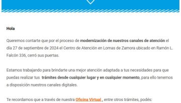 El Centro de Atención de AySA de Lomas de Zamora cerró sus puertas: cuáles son los motivos