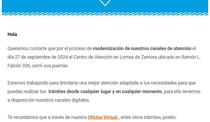 El Centro de Atención de AySA de Lomas de Zamora cerró sus puertas: cuáles son los motivos