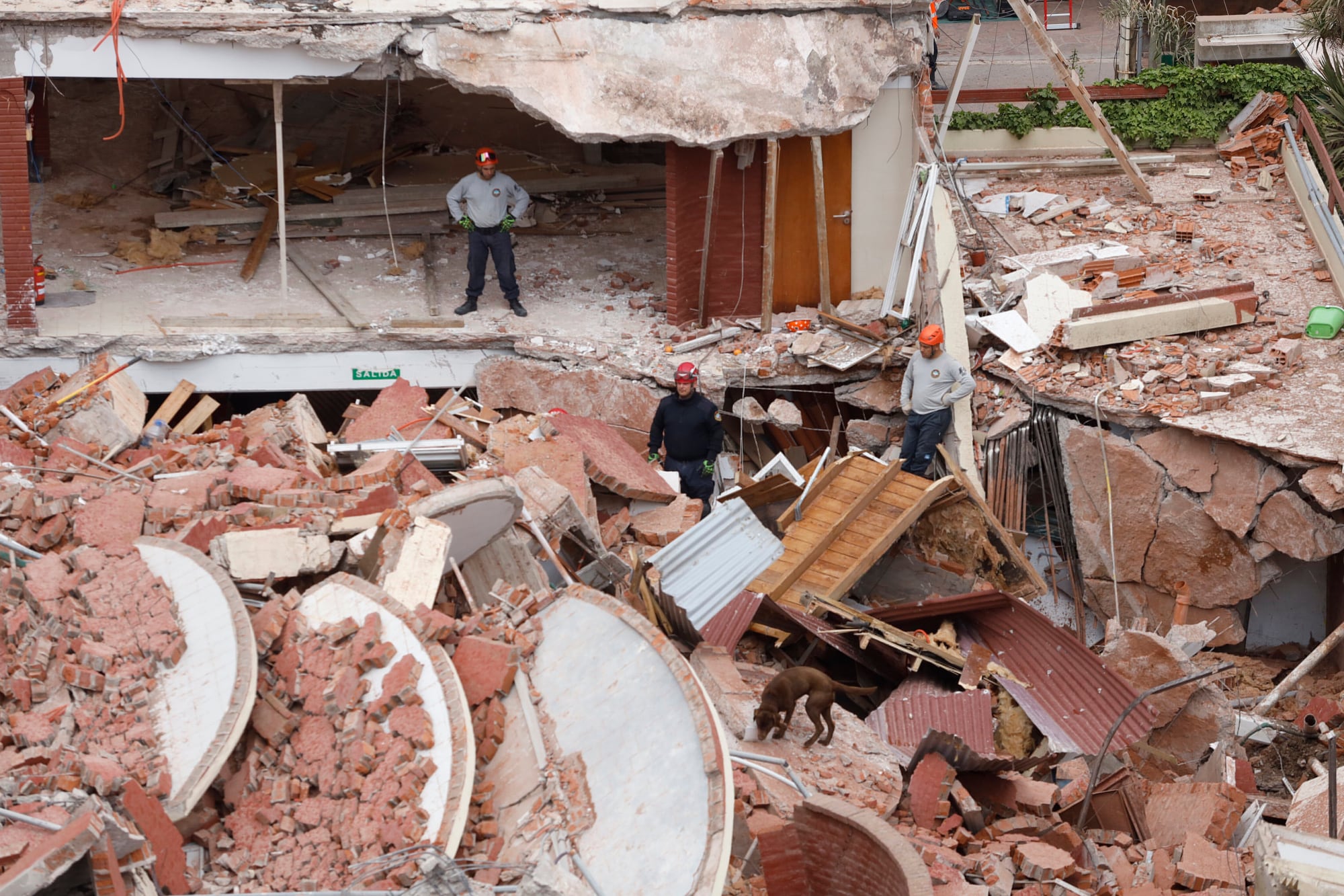 Los rescatistas evacuaron a la pareja a través de una ventana