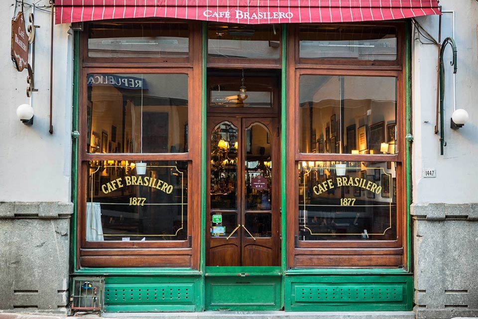 Café Brasilero, un clásico de la ciudad vieja de Montevideo.