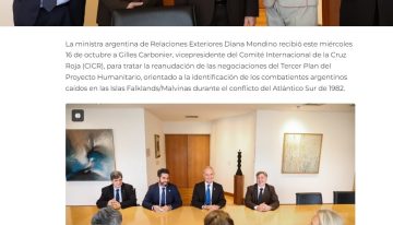 Mondino apunta a una interna en el Gobierno por un comunicado oficial que llamó Falklands a las Malvinas