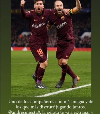 Adiós al fútbol de Andrés Iniesta: la emotiva despedida de Lionel Messi