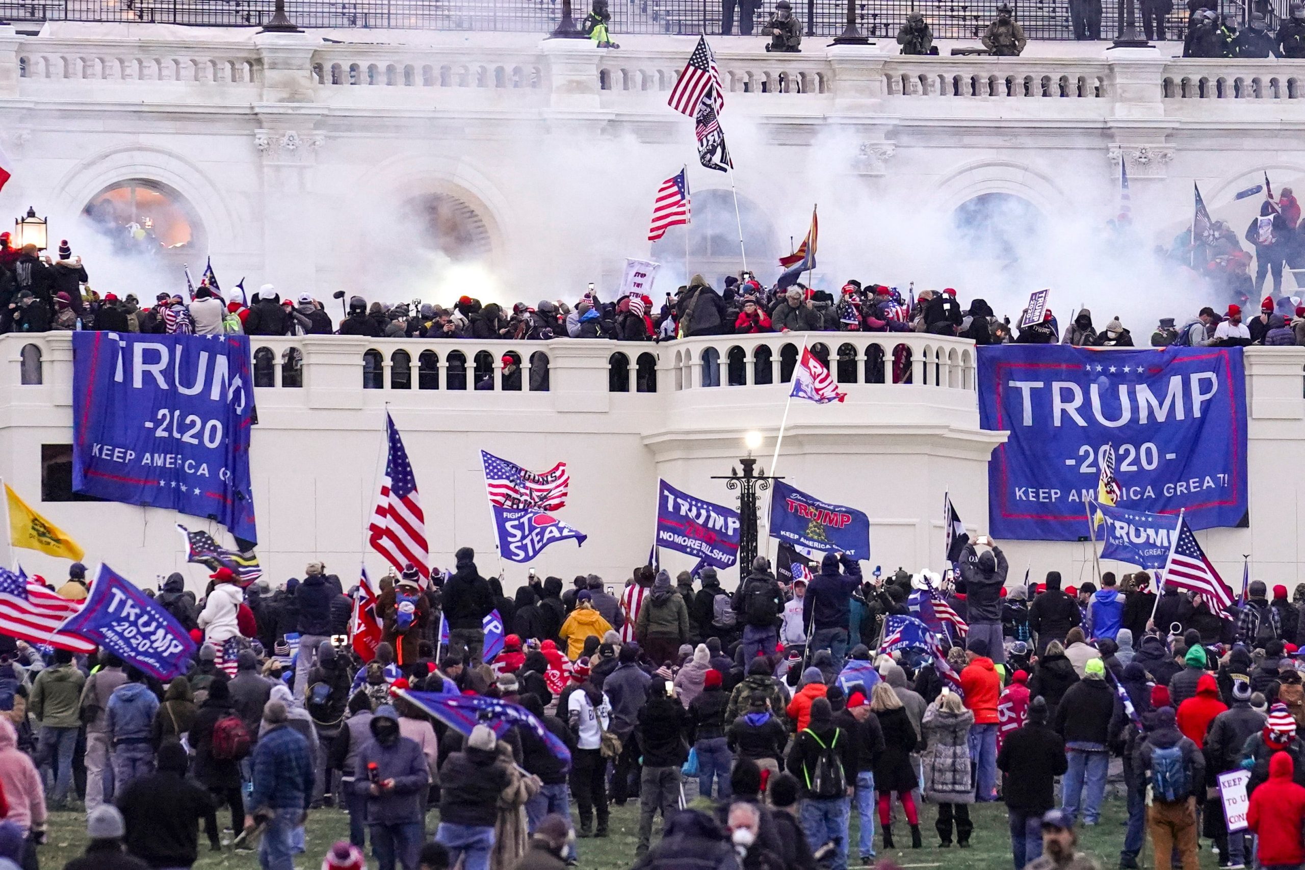 Foto tomada durante el asalto al Capitolio estadounidense en Washington el 6 de enero del 2021.