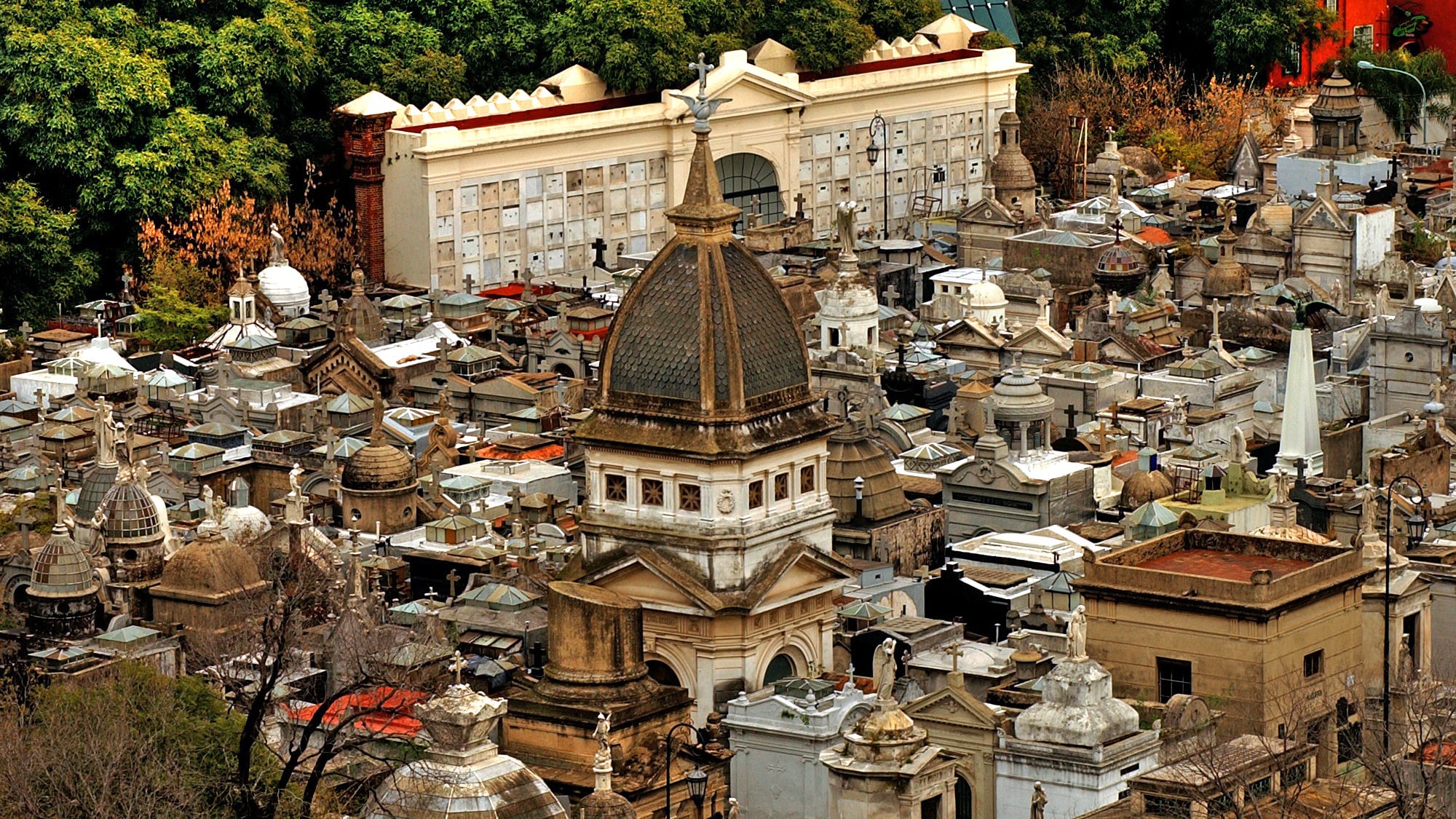 Vista del cementerio de la Recoleta