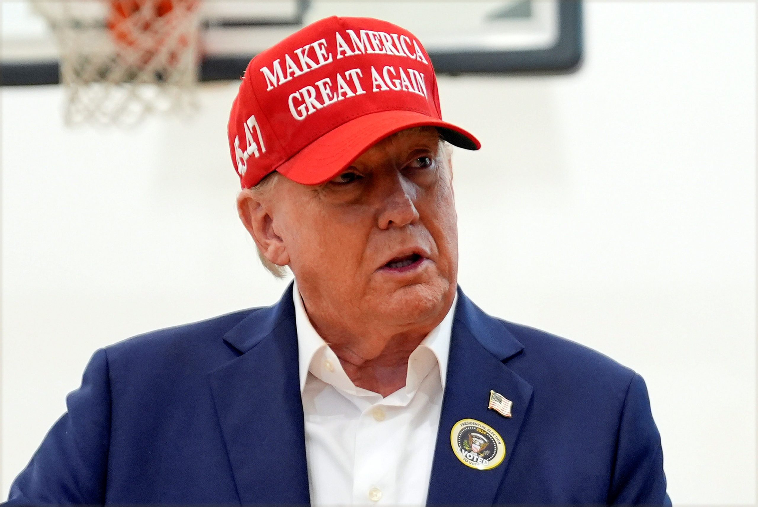 Trump votó en una escuela de Florida. (Foto: AP/Evan Vucci).