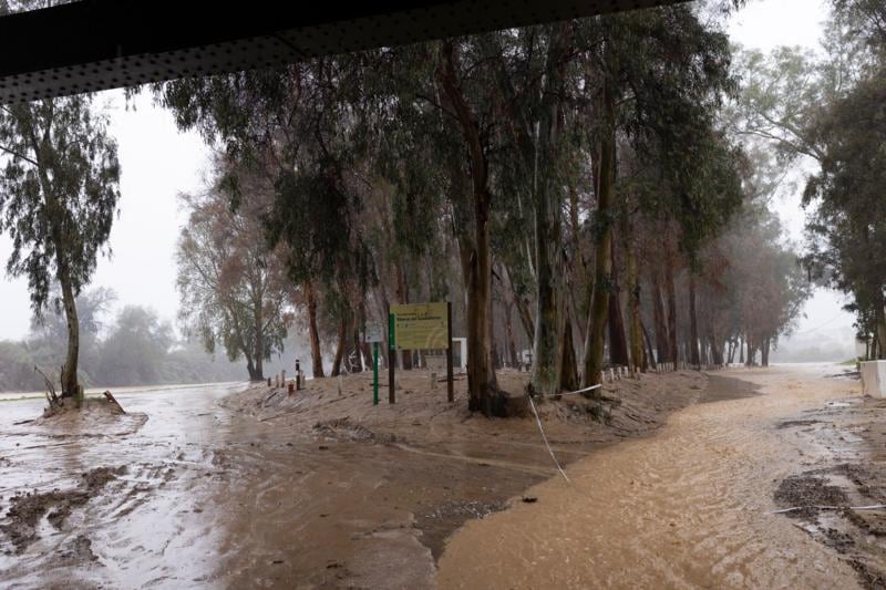 El río Guadalhorce comenzaba a sufrir desbordamientos