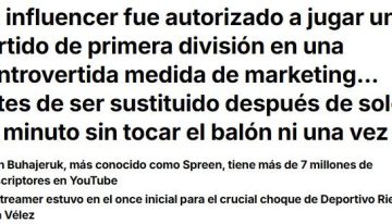 Las repercusiones en los medios del mundo por el escandaloso debut de Spreen en Deportivo Riestra: “Increíble”