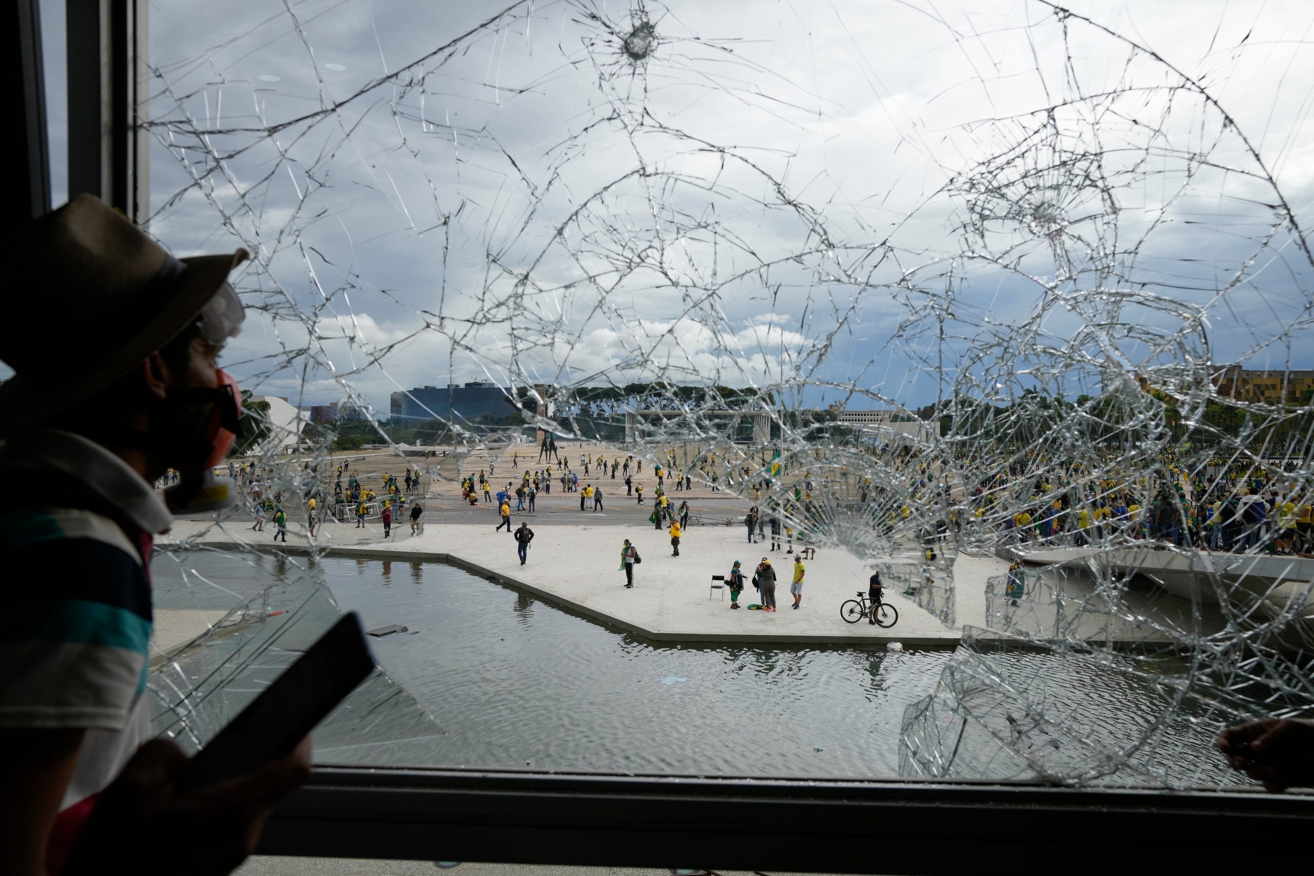 Vista desde el Palacio de Planalto de los disturbios el 8 de enero de 2023 