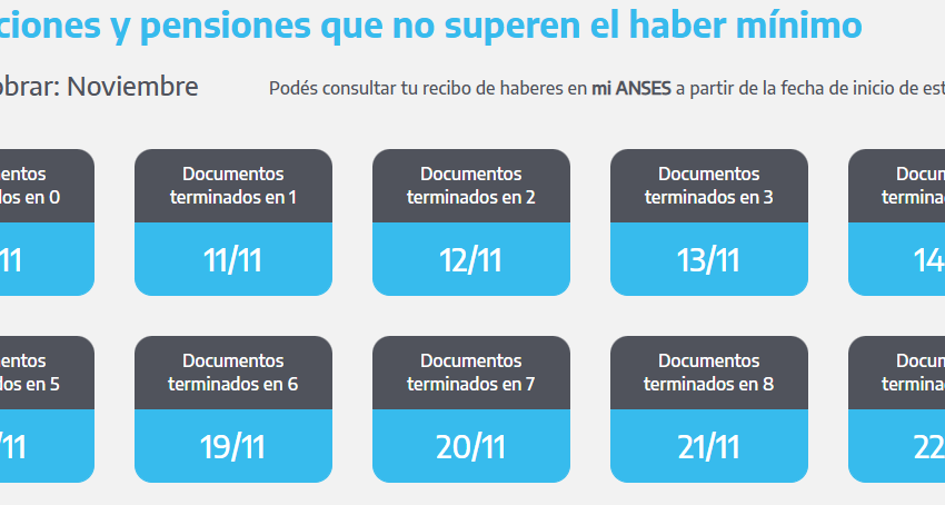 ANSES cuándo cobro: el cronograma de pagos de este martes 19 de noviembre