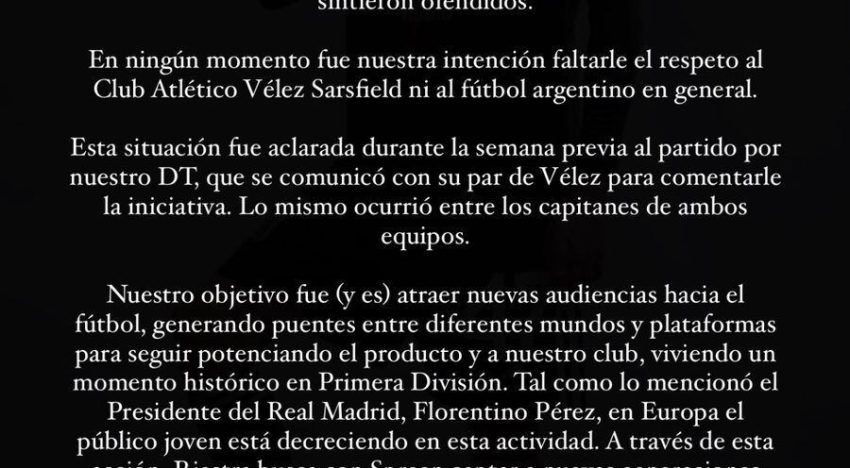 El descargo de Deportivo Riestra tras la polémica por el debut de Spreen en la Liga Profesional