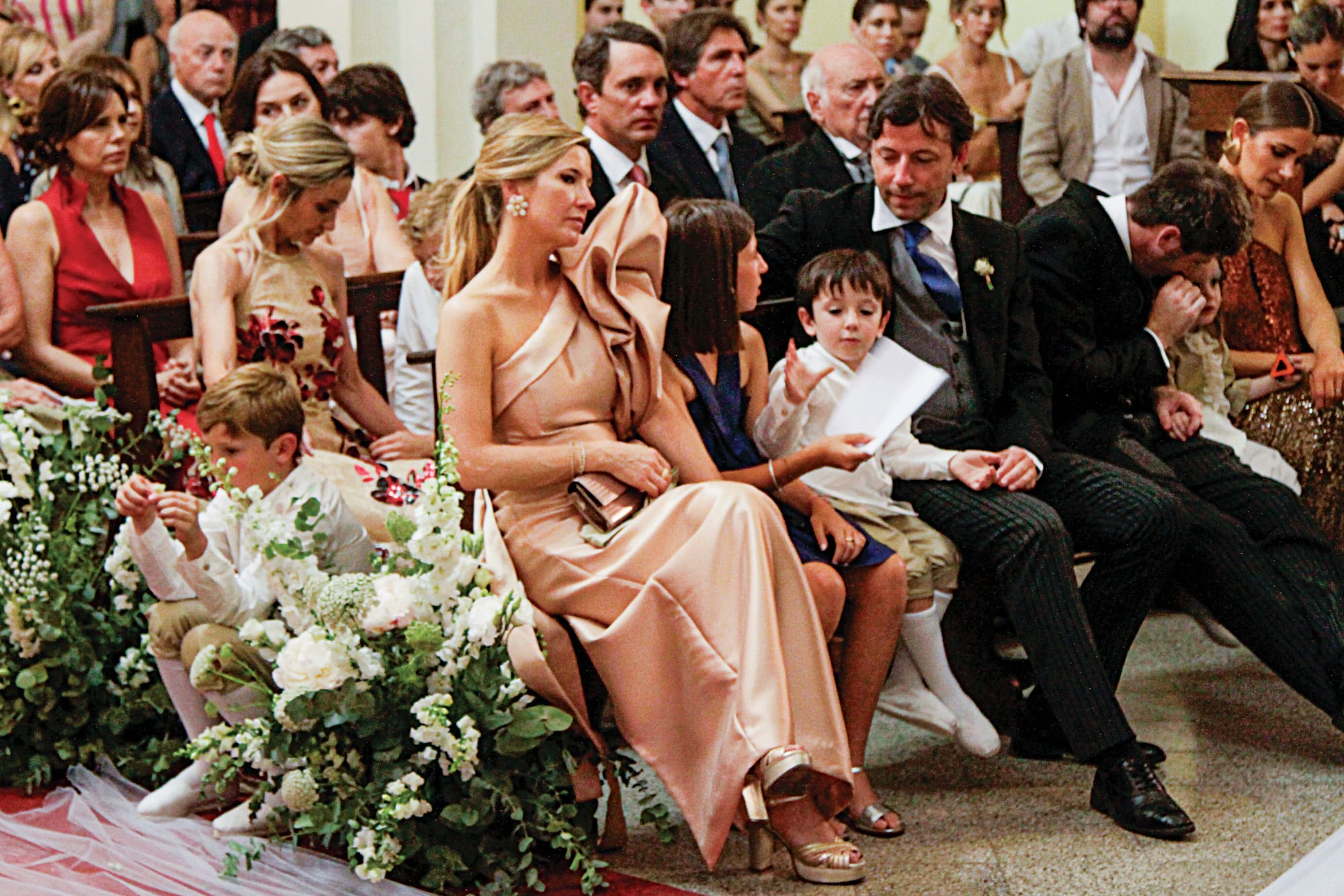 Los hermanos de la novia. En la primera fila, Agustina Blaquier con Bernardo Loitegui y Carlitos Blaquier con Natalia Vivas de Lorenzi. En la segunda fila, María Blaquier junto a Patricio Neuss.