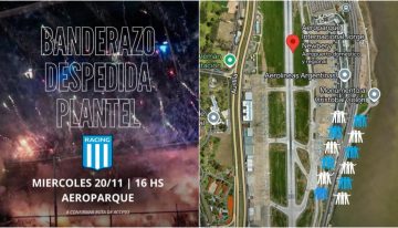 Racing viaja a Paraguay y los hinchas organizaron un gran banderazo para despedir al equipo