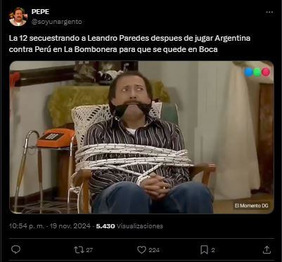 Los mejores memes de Argentina vs. Perú (Captura: X)