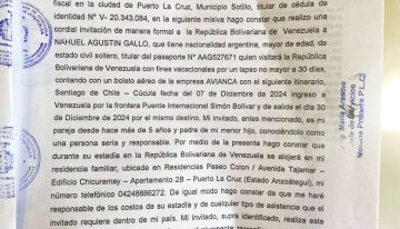 El Gobierno presentó documentos que confirman que Venezuela autorizó el ingreso al país del gendarme Nahuel Gallo