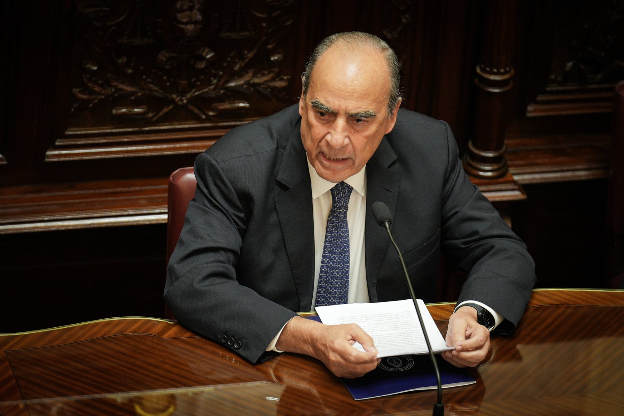 Guillermo Francos expone en el Senado