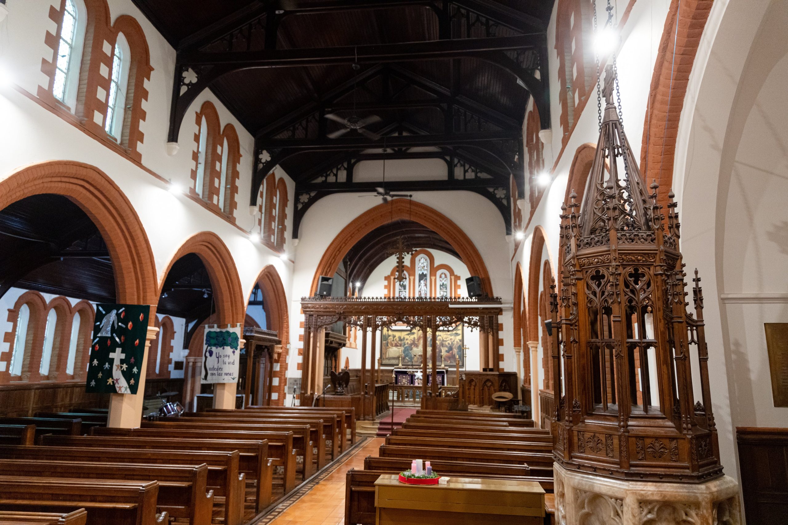 El interior del templo