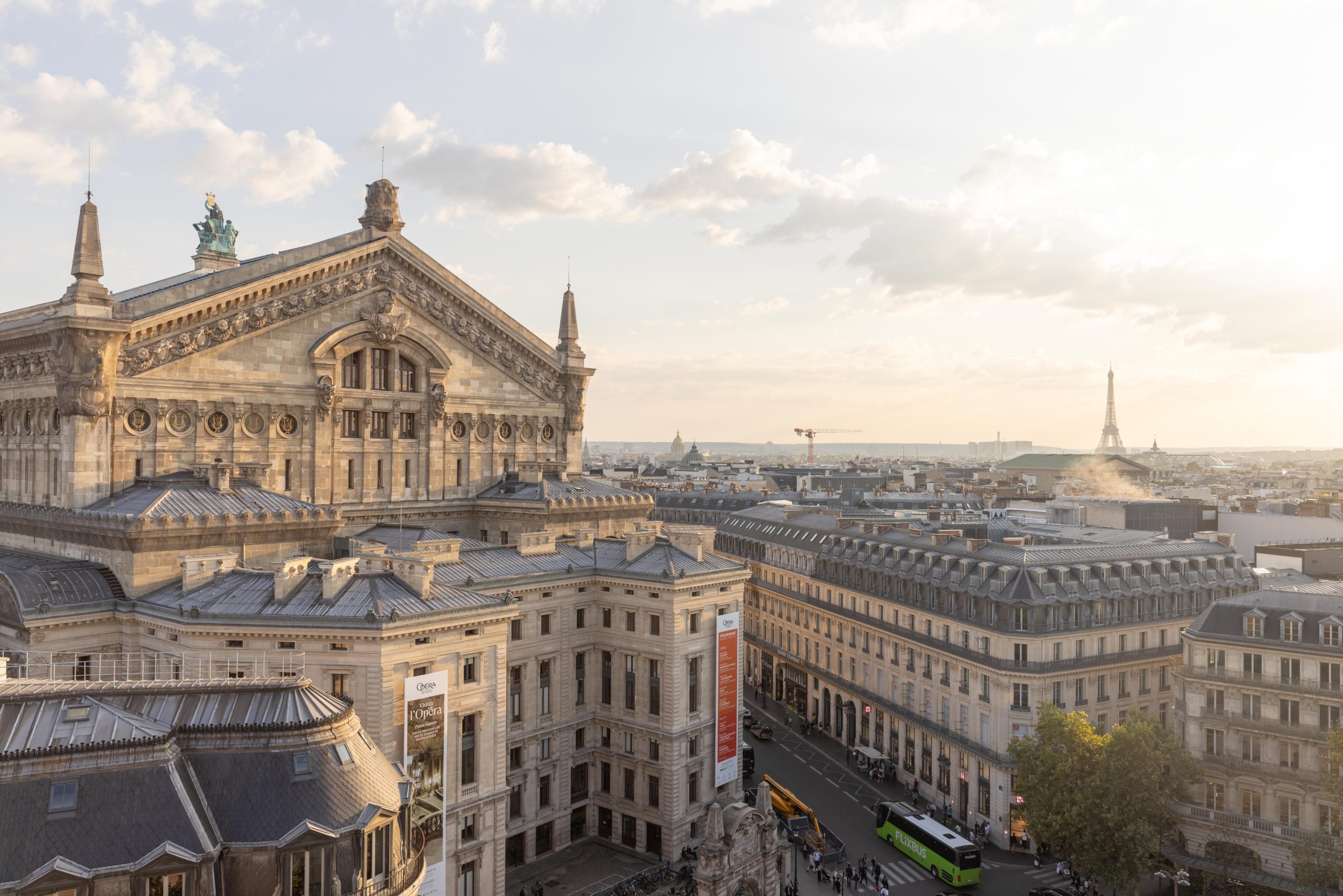 La Ópera Garnier desde la terraza de las Galeries Lafayette Paris Haussmann.