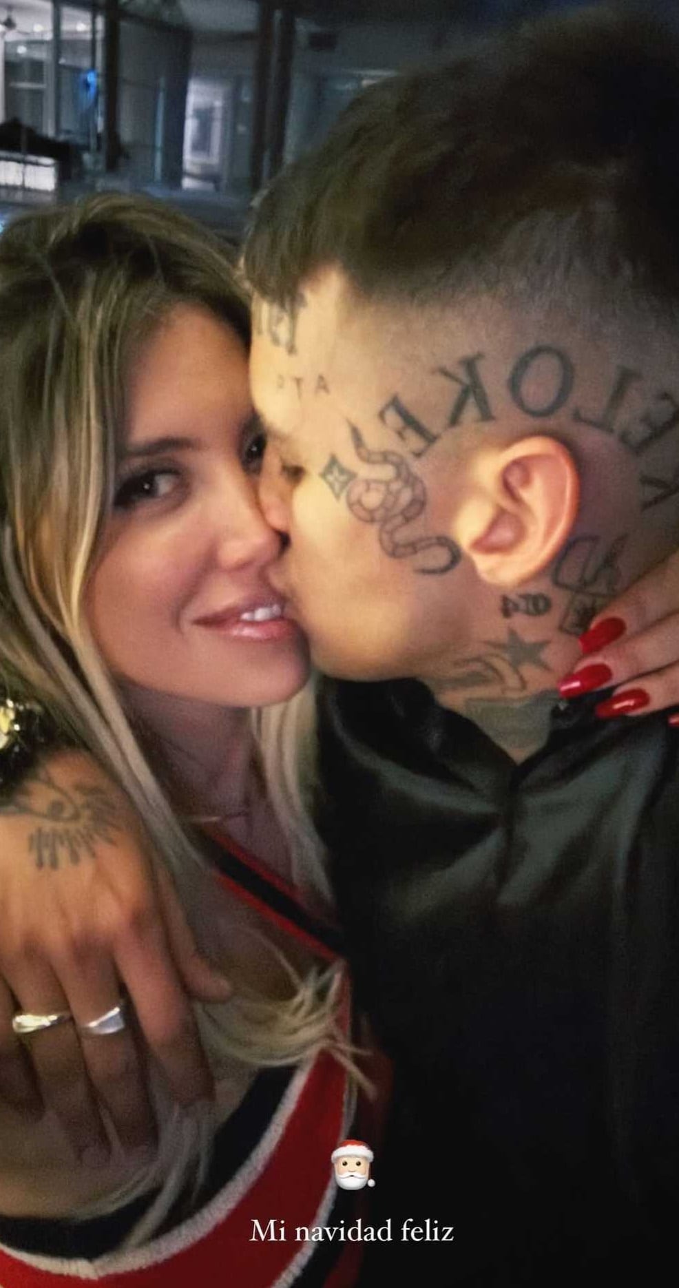 Wanda Nara recibió la Navidad con L-Gante, pero horas antes se mostró devastada por no estar junto a sus hijos. (Foto: instagram/wanda_nara)