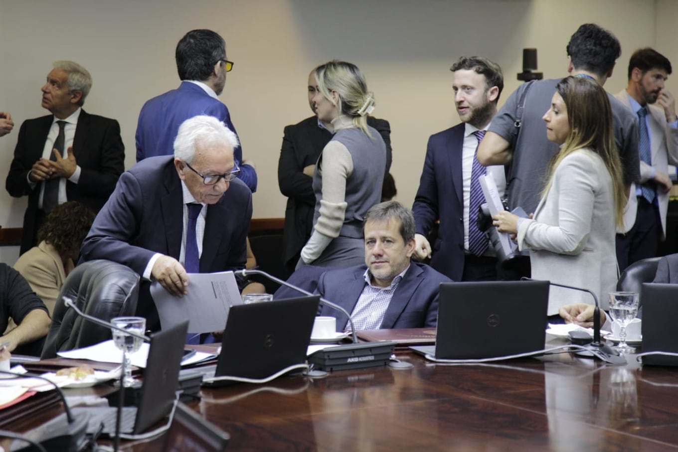 Héctor Recalde y su hijo Mariano, en el Consejo de la Magistratura