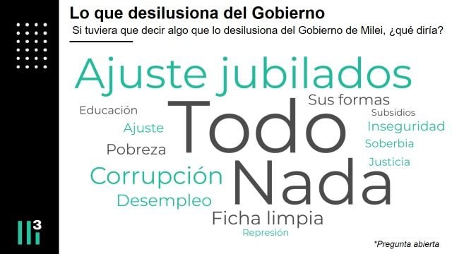 Encuesta sobre la desilusión del Gobierno (Mora Jozami para Casa 3)