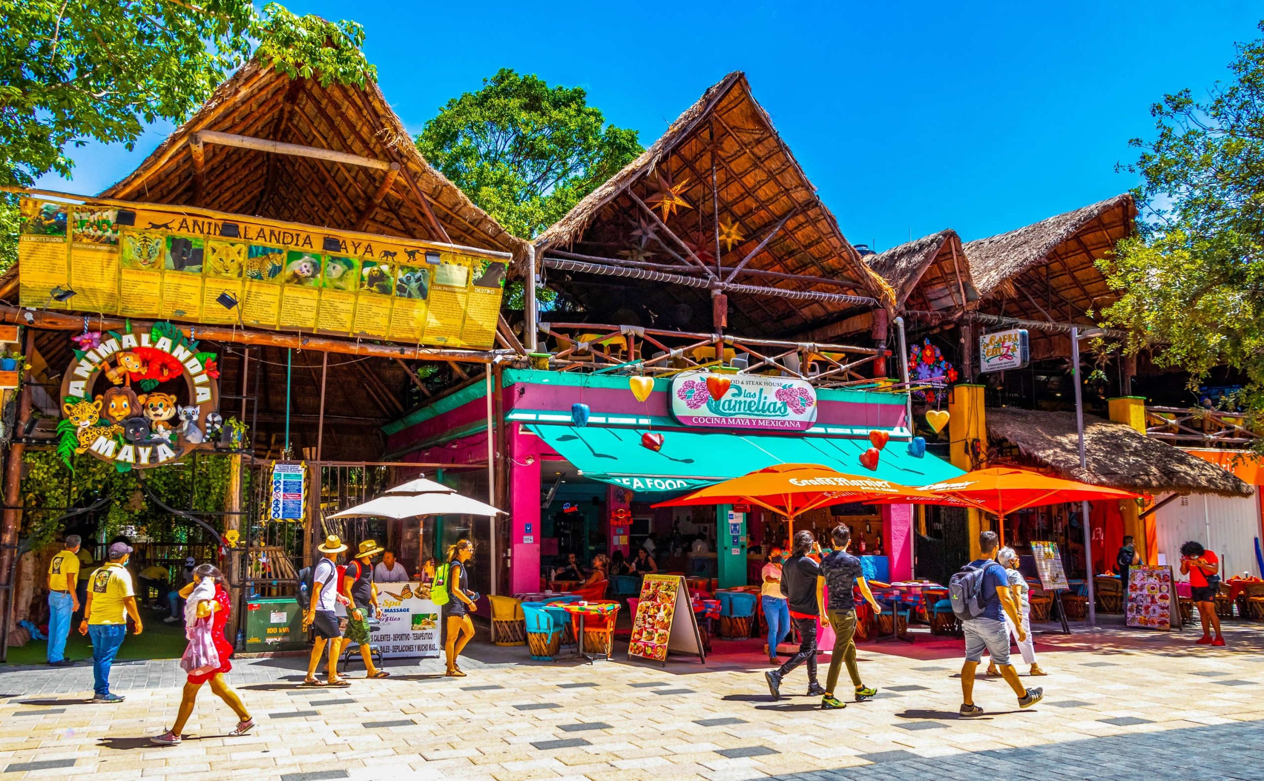 El colorido de la Quinta Avenida, la calle peatonal con más vida de Playa del Carmen