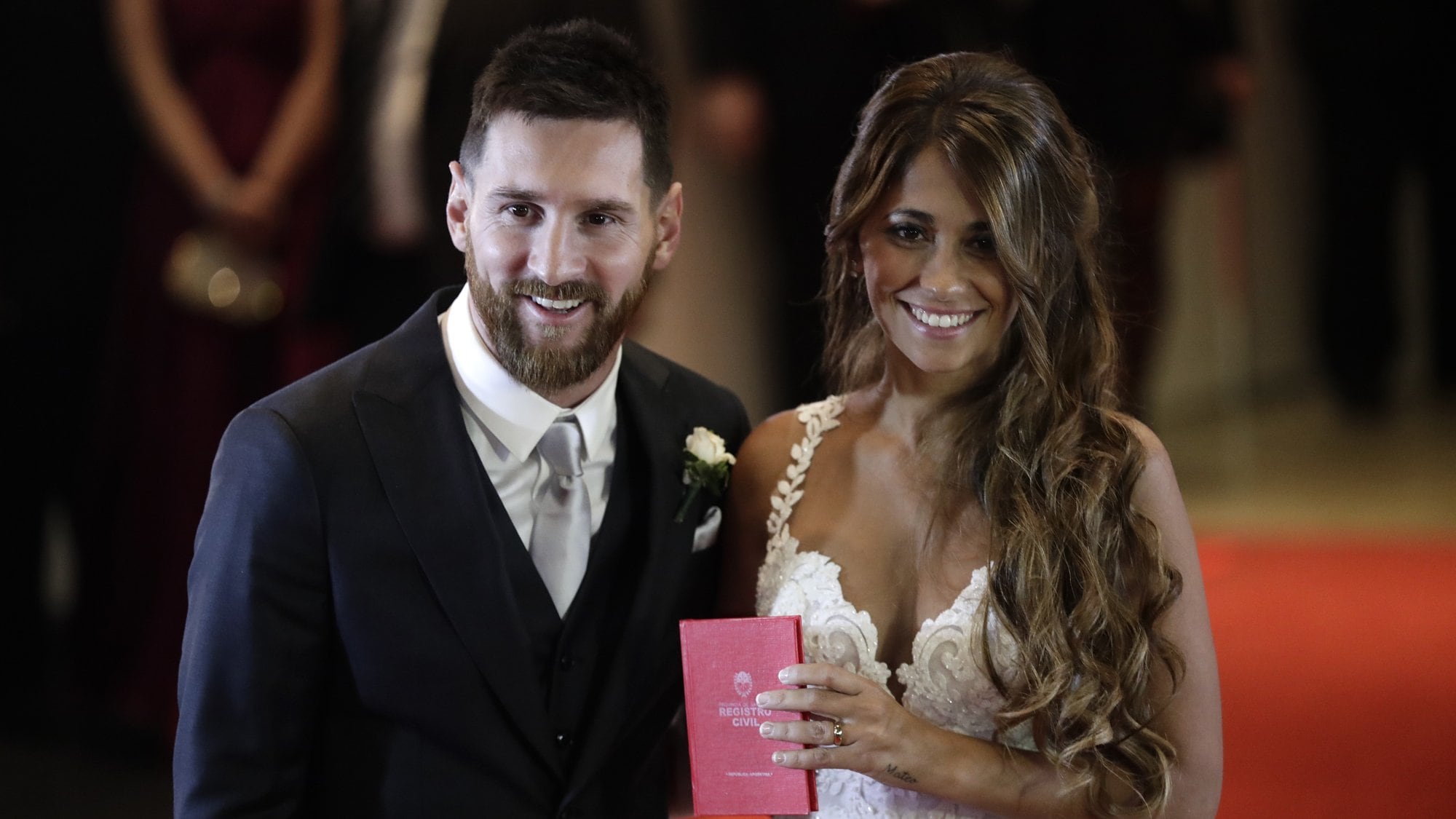 Messi y Antonela se casaron el 30 de junio de 2017 en Rosario (AP Photo/Victor R. Caivano)