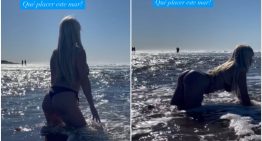 Graciela Alfano se grabó en microbikini mientras disfruta de las playas de Punta del Este