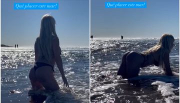 Graciela Alfano se grabó en microbikini mientras disfruta de las playas de Punta del Este