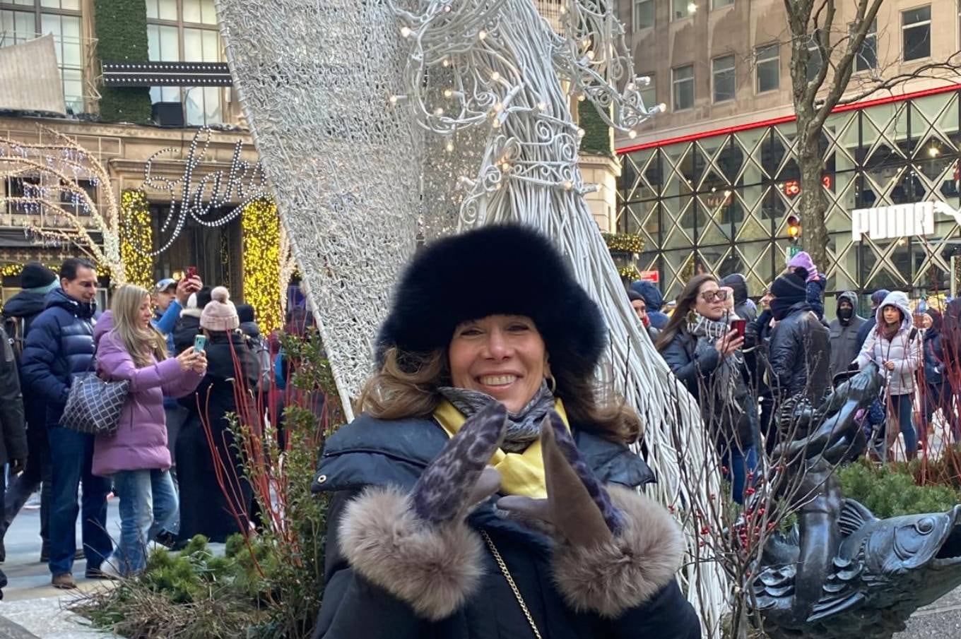 Beatriz disfruta de la época de las fiestas en invierno