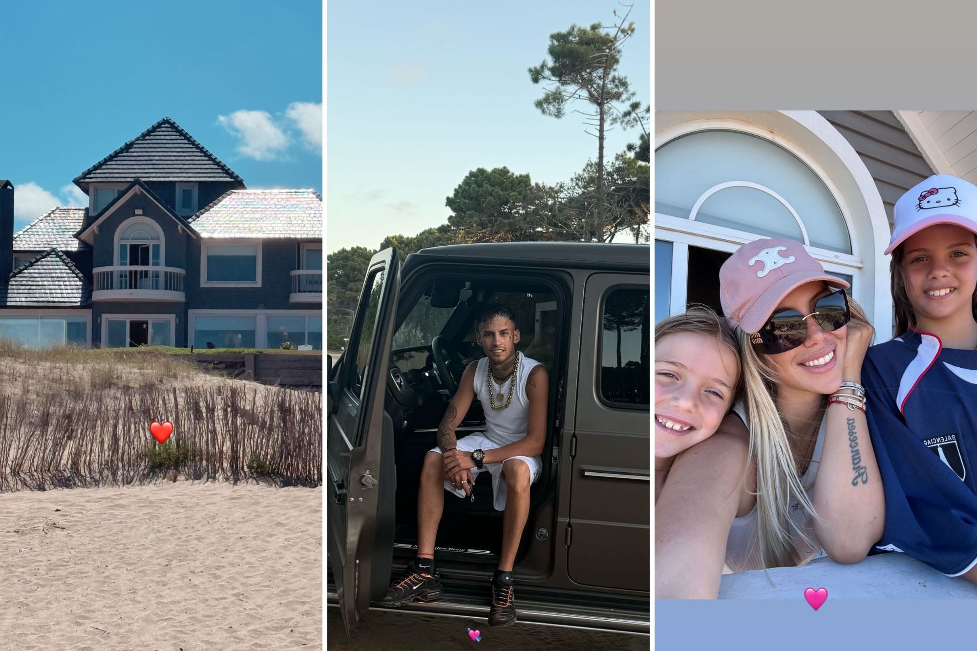 Wanda Nara y L-Gante se encuentran disfrutando de unas divertidas vacaciones en familia en Pinamar