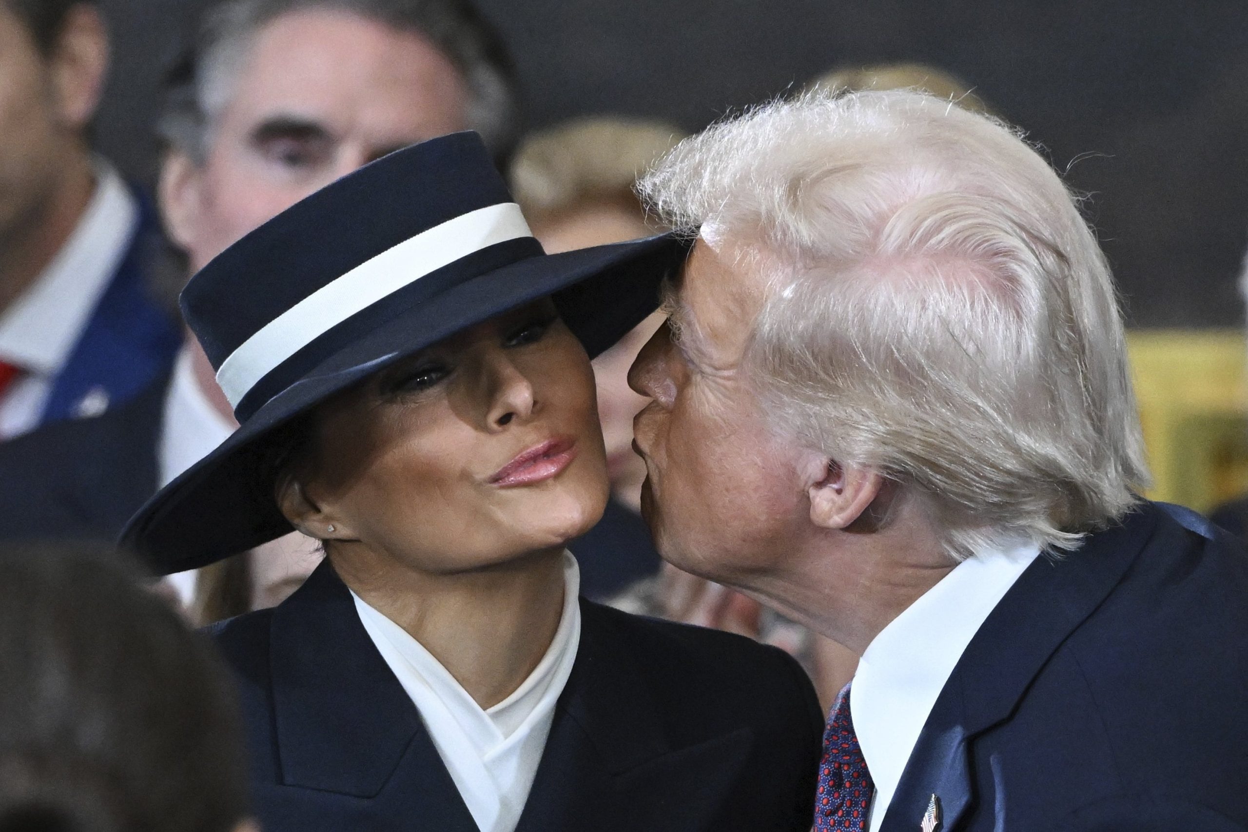 Donald y Melania Trump en la toma de posesión del magnate, en la Rotonda del Capitolio en Washington D.C., el lunes 20 de enero de 2025