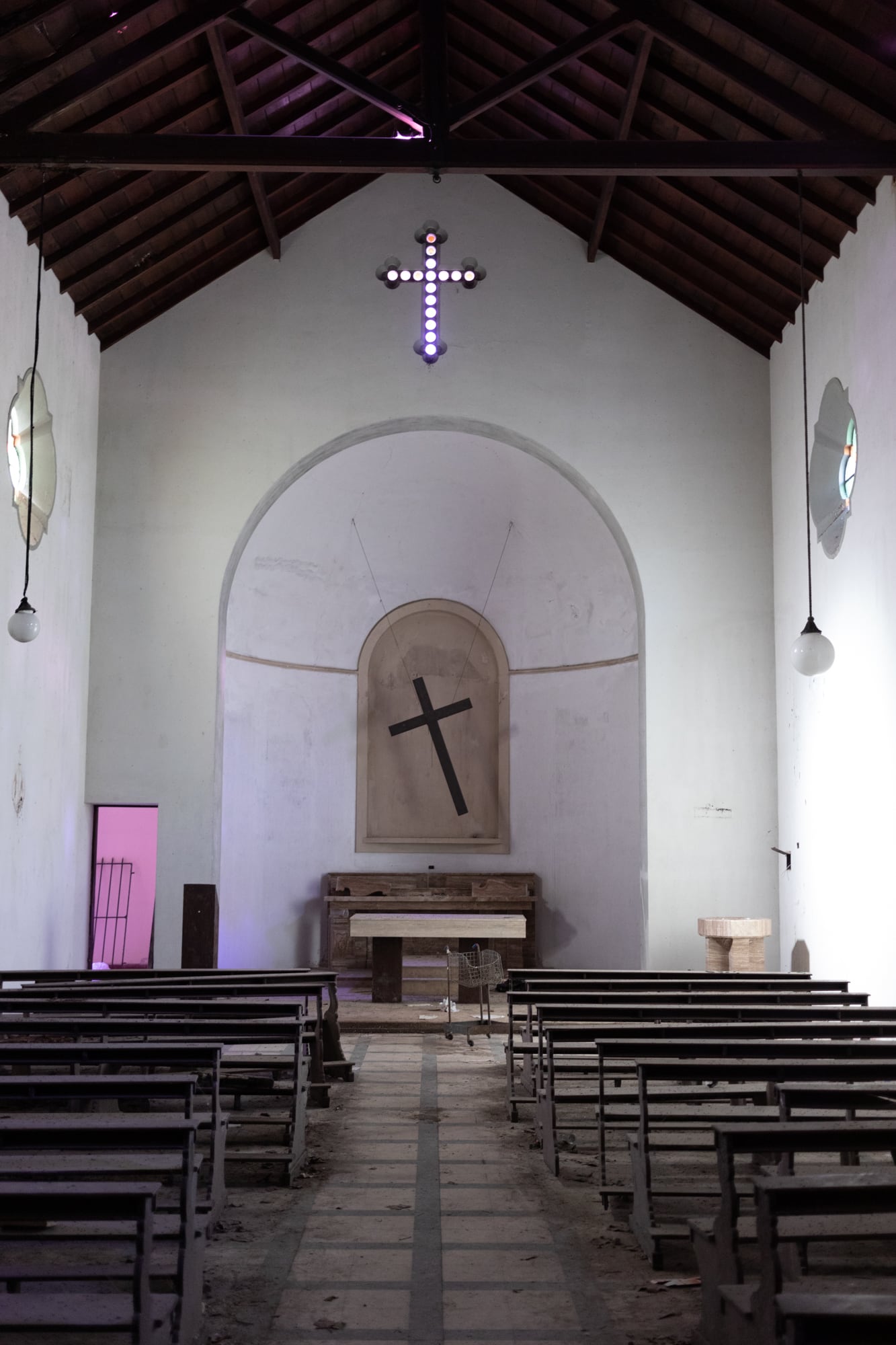 Los restos de la Capilla Nuestra Señora del Rosario.