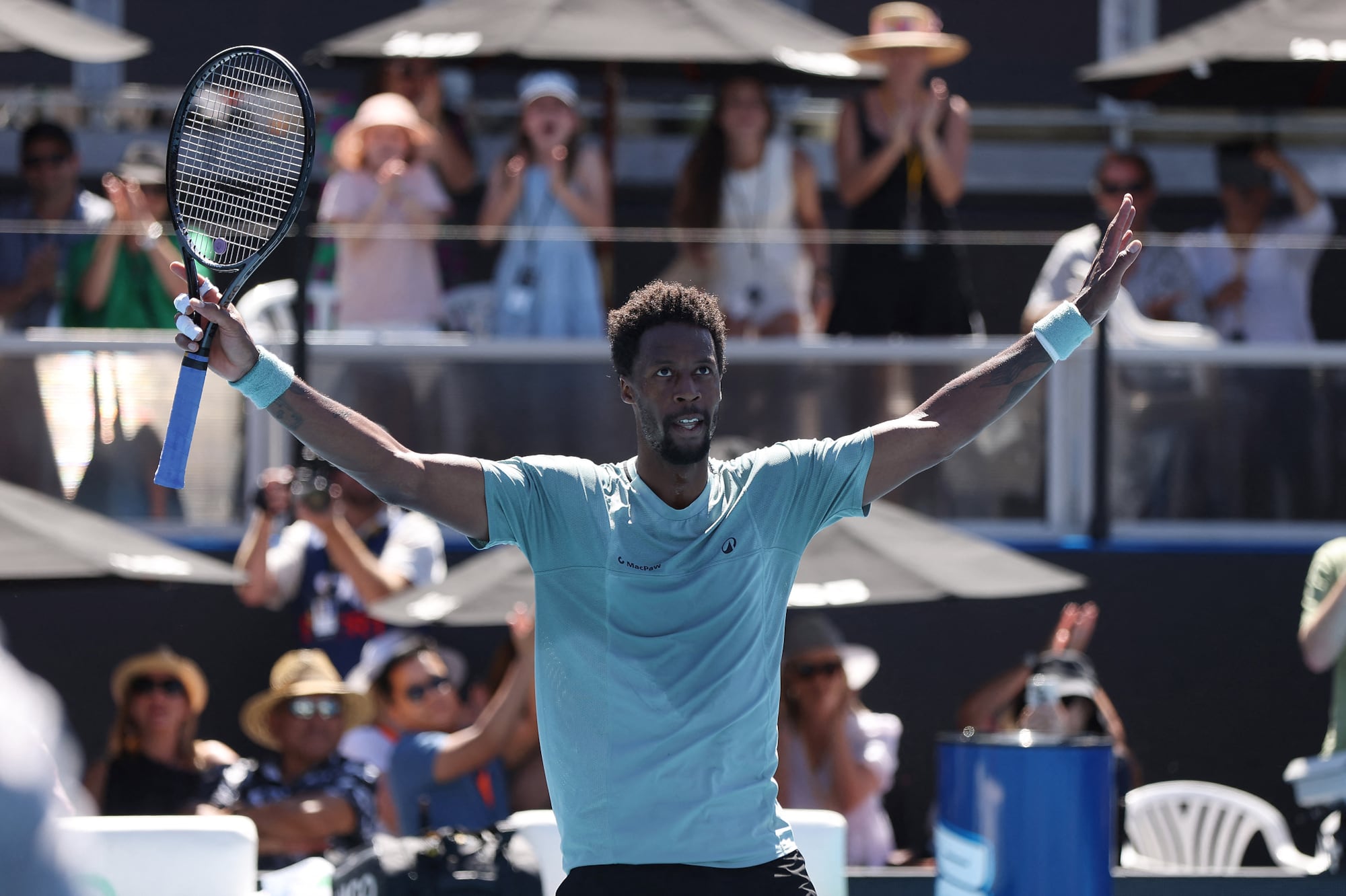 Gael Monfils y el festejo del final