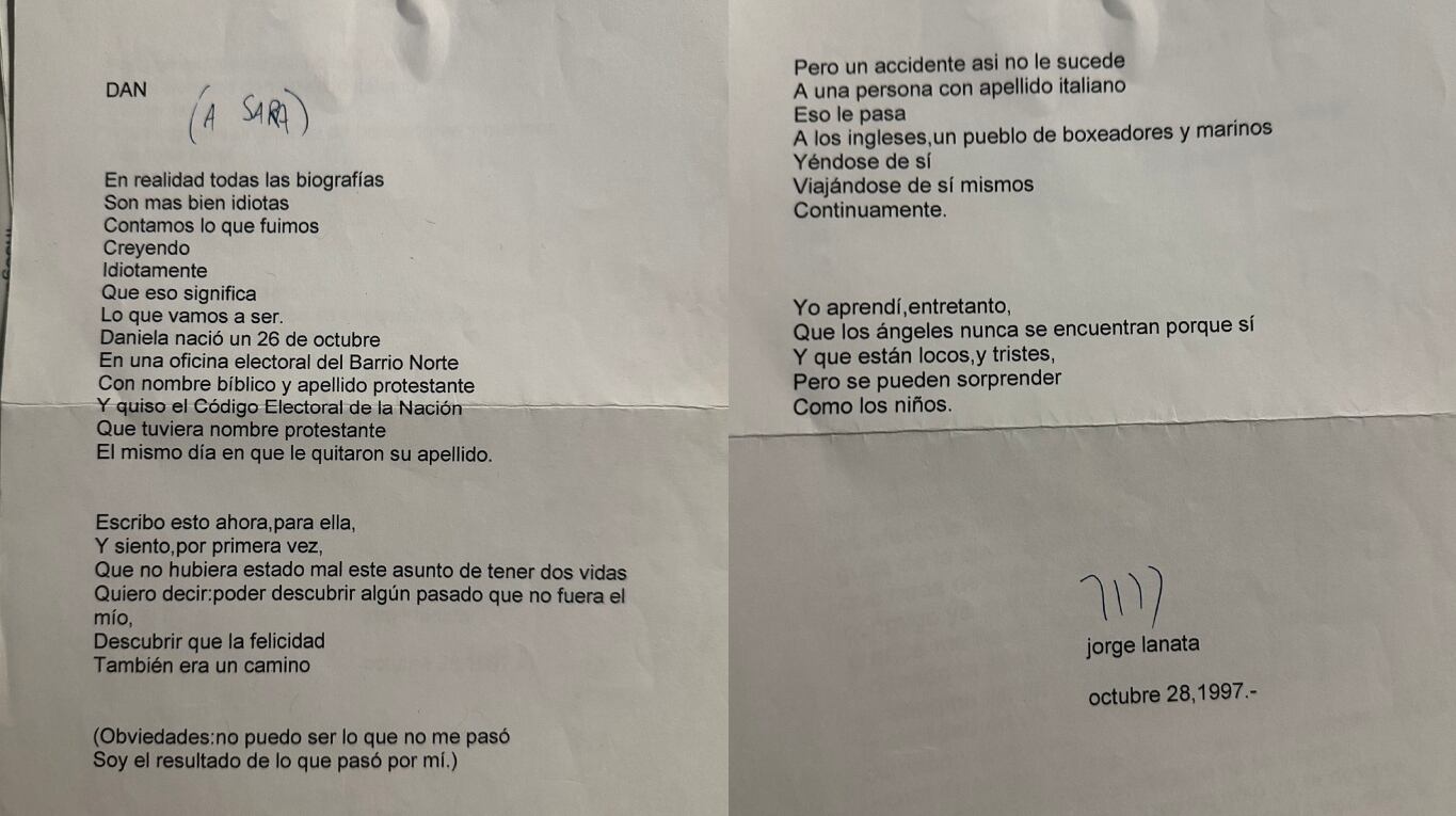 Sara Stewart Brown mostró la carta que le escribió Lanata en 1997. (Foto: captura X/kiwita)