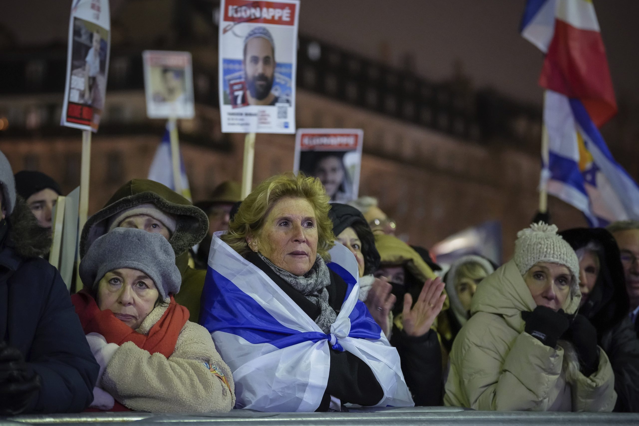 Manifestación por la liberación de los rehenes de Gaza, en París