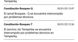 Tren Roca: después de dos horas y media de suspensión, se reanuda el servicio