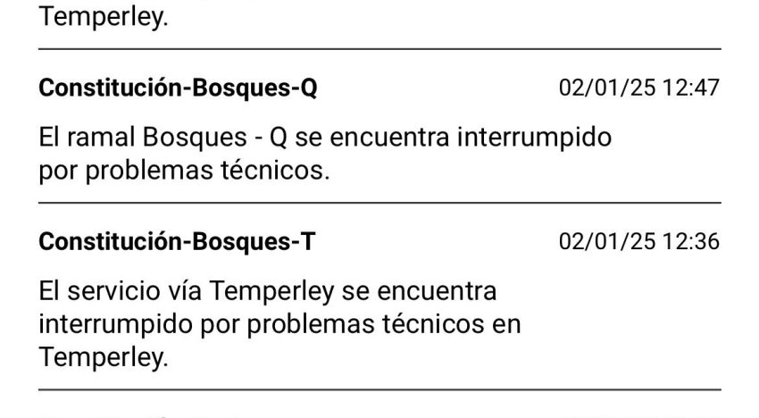 Tren Roca: después de dos horas y media de suspensión, se reanuda el servicio