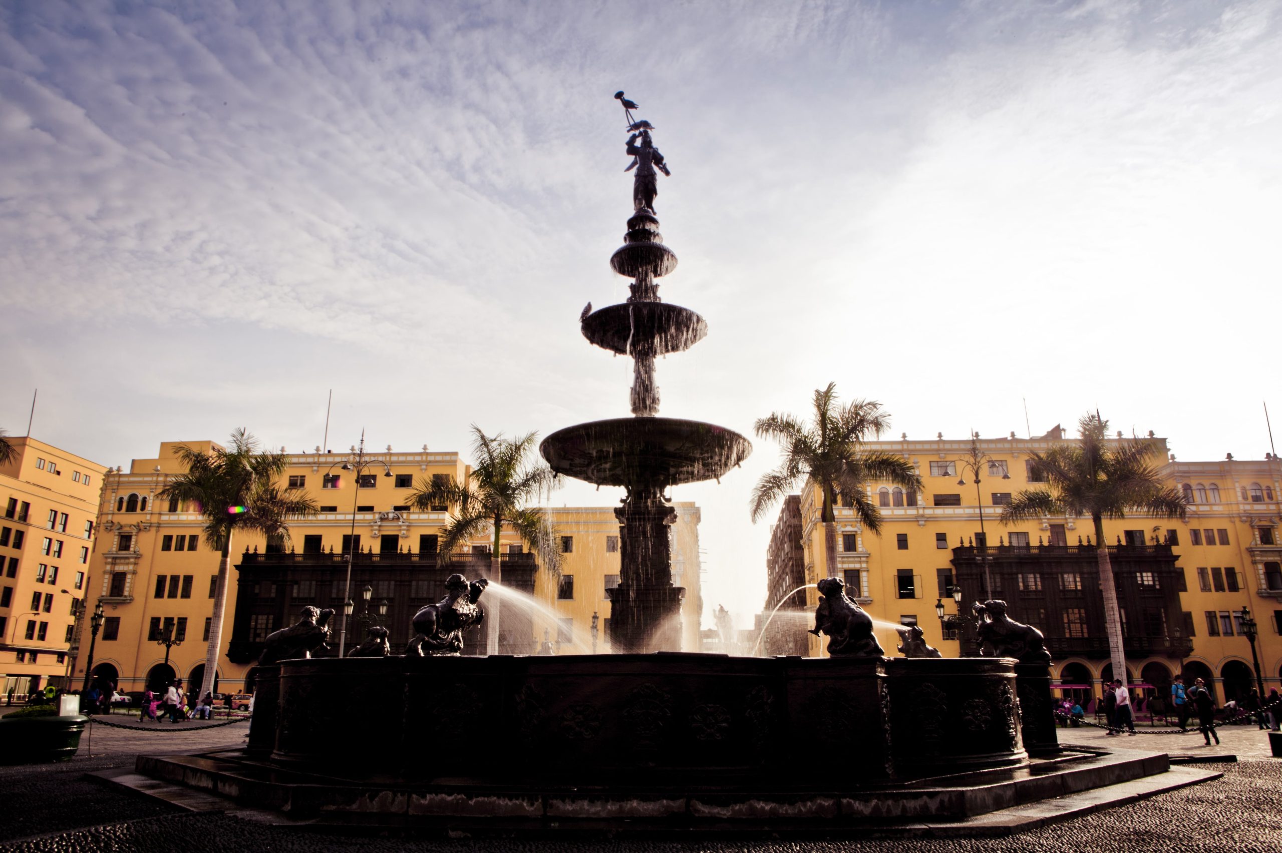 La Plaza de Armas del centro de Lima, uno de los sets de filmación de Paddington.