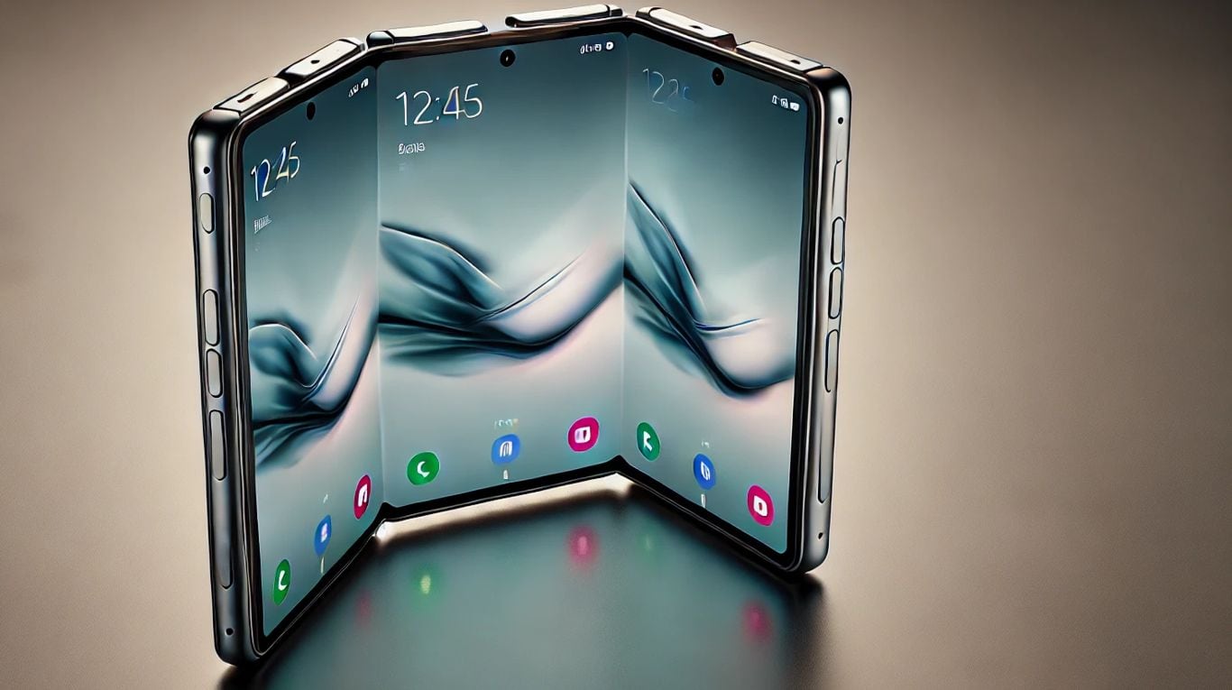 ¿Cuándo se lanzaría el Galaxy G Fold de Samsung? (Foto: Creada con OpenAI DALL-E)