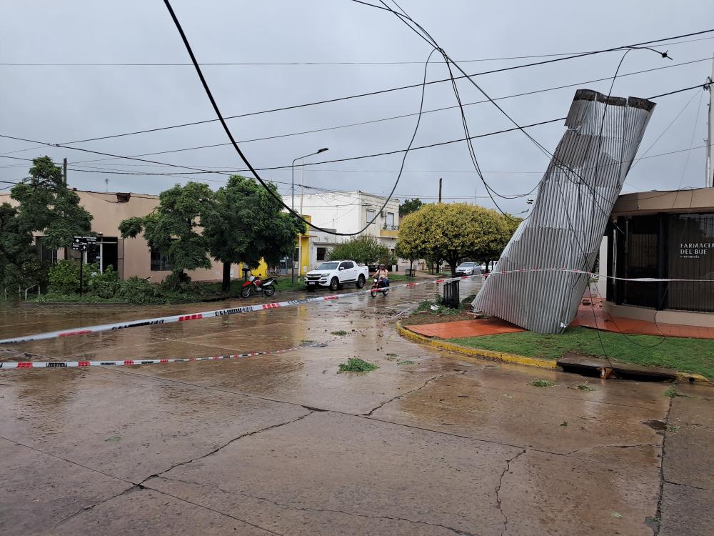 Fuerte temporal en Bragado. (Foto: gentileza Bragado Informa)